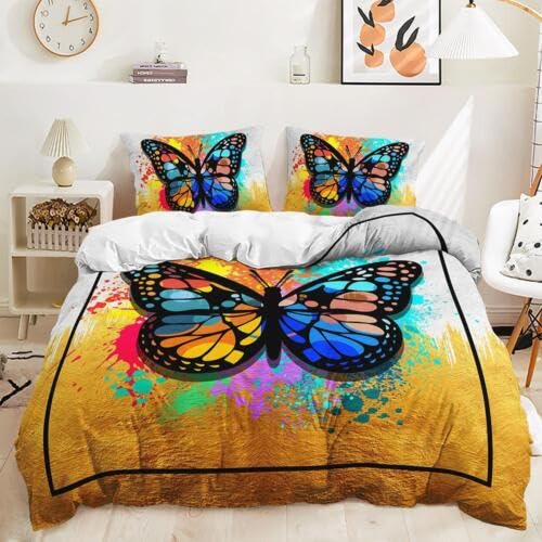 Parure de lit enfant papillon pour décorer une chambre de fille ou garçon