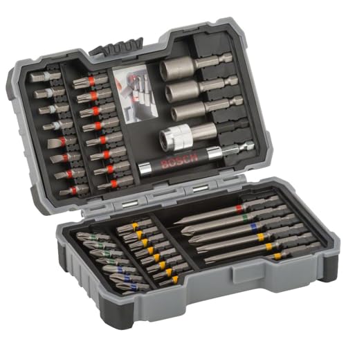 Bosch Professional 43 pièces Coffrets d'embouts de vissage Extra Hard (PH, PZ, SL, T, TH-Bit, Accessoires Perforateurs et Visseuses)