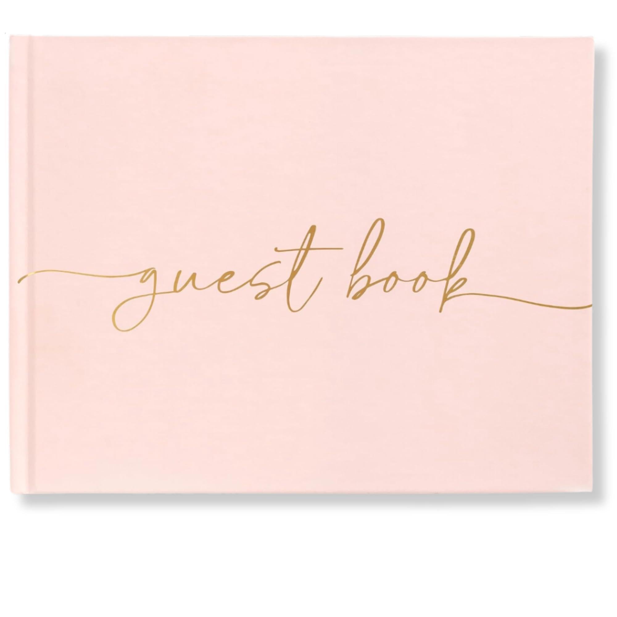 Lamare Pink Wedding Guest Book – Polaroid Guest Book For Wedding Reception, Baby Shower, Birthday, Bridal Shower And Special Event Guestbook – A Stylish Sign In Book For Party - Lined Page