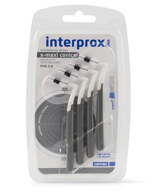 Cepillo interdental Interprox X-Maxi 2,6 mm gris para solucionar la placa en espacios anchos