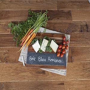 Twine Rustic Farmhouse Wood with Slate Cheese Board and Chalk Set, Acacia Wood and Natural Slate Cutting Board, Soapstone Chalk, 15" by 11", Gourmet Gift Set Twine Rustic Farmhouse Wood with Slate Cheese Board and Chalk Set Acacia Wood and Natural Slate Cutting Board Soapstone Chalk 15 by 11 Gourmet Gift Set