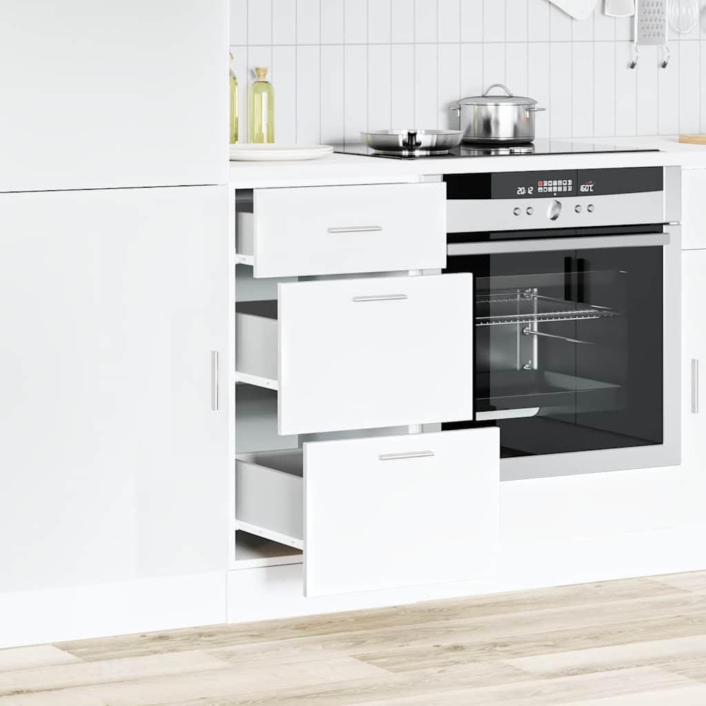 vidaXL Unterschrank Lyon Weiß 40x46x81,5 cm Holzwerkstoff,Küchenschrank, Gastronomieschrank, Gastro Möbel, Küchenmöbel, Aufbewahrungsschrank