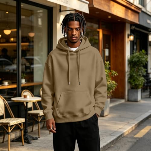 Oversized Hoodie for Men Loose Fit Vintage Fleece Mens Sweatshirts - image 6