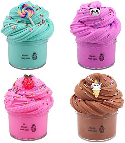 4 Packs Soft Slime Kit Stress Relief Toys,DIY Putty Clay Toy, Non-Sticky Clay for Kids Teenagers Adults for Stress Relief, Hand and Finger ExercisesSuitable for Boys and Girls 