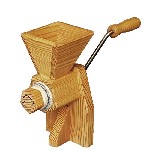 Farina Kornkraft Handgetreidemühle - Getreidemühle - Lärche, Edelstahl - Mahlt Getreide und Mais
