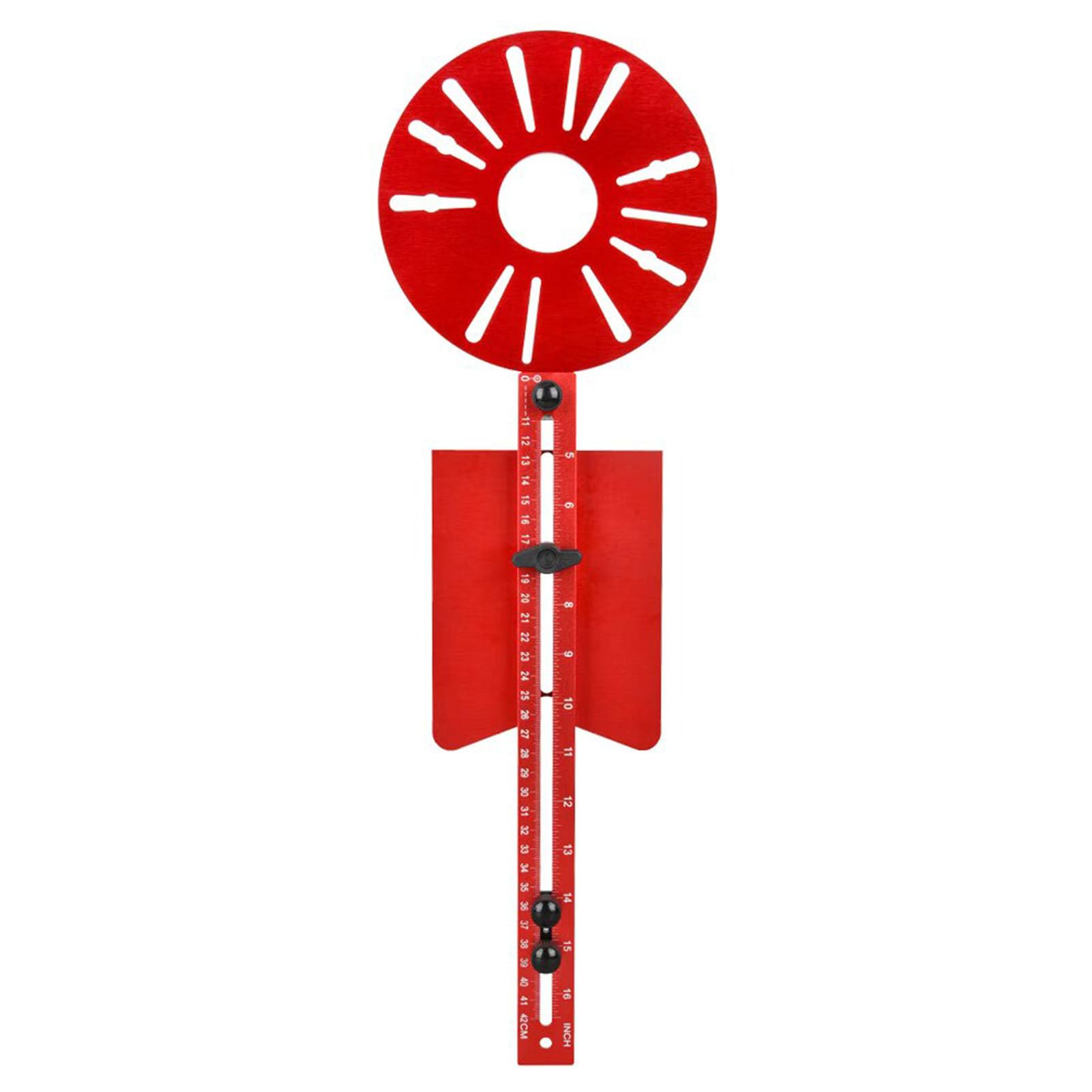 Fafeicy Wspornik do Rowków Frezarskich, z podwójną skalą, Dolny Otwór 50 Mm | Przyrząd do cięcia okręgowego ze stopu aluminium do przycinania i rowkowania, kompatybilny z większością trymerów