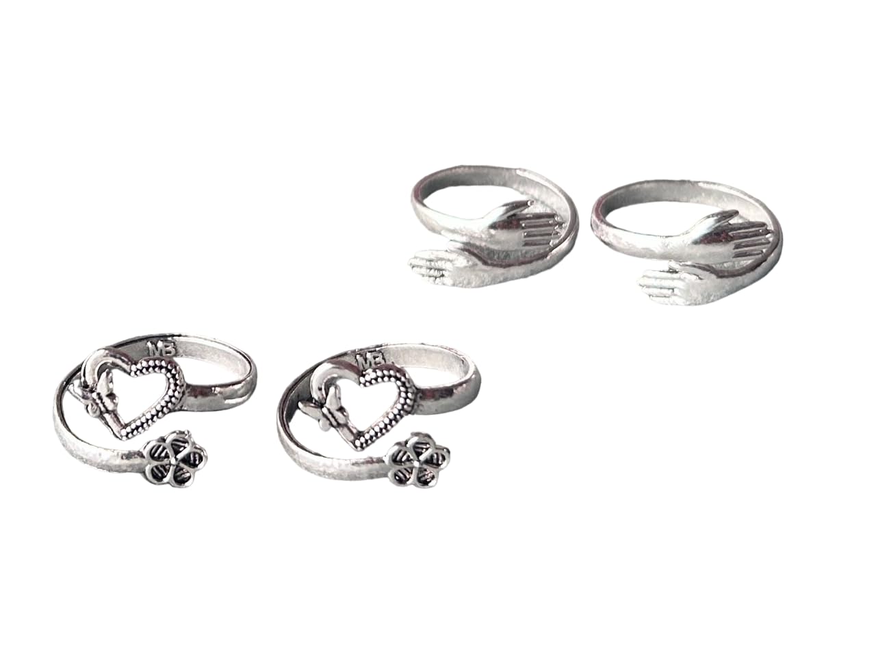Women & Girls Metal Fancy Glossy finish Toe Ring Adjustable Bichiya/Leg Finger Ring_Combo_2 (A_C_P_110766_Silver)-image-48