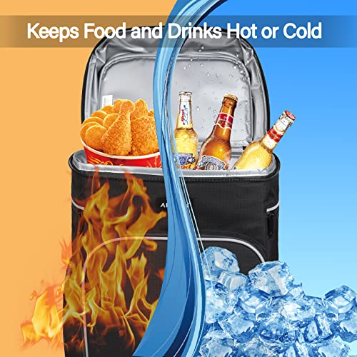 Alibags Cooler Backpack 33 Cans Insulated Waterproof & Leak Proof Lightweight Hiking Beach Lunch Travel Camping For Men And Women (Black) #TOP6