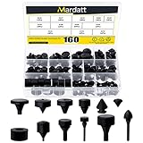 Mardatt 160Pcs Black Rubber Bumper Stopper Assortment Set, Trailer Fender Ramp Door Gas Tank Retainer Hood Side Bumper Compatible with GM Chrysler Ford