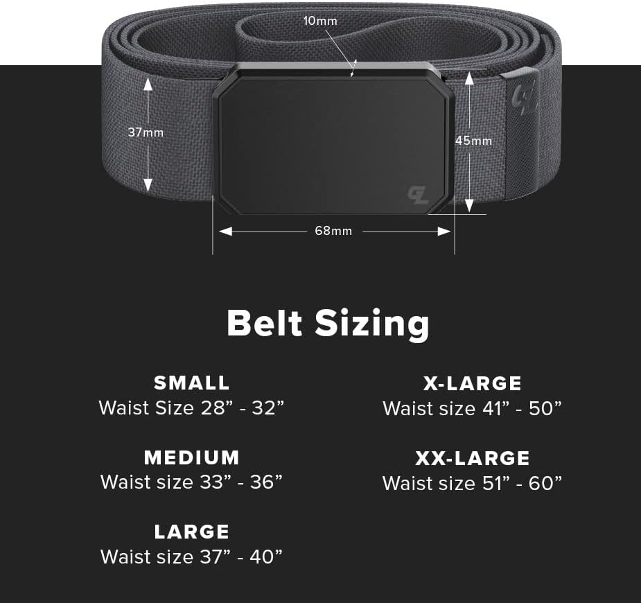 Miniatura 5 de Groove Life - Cinturón de nailon elástico para hombre con hebilla magnética de aluminio