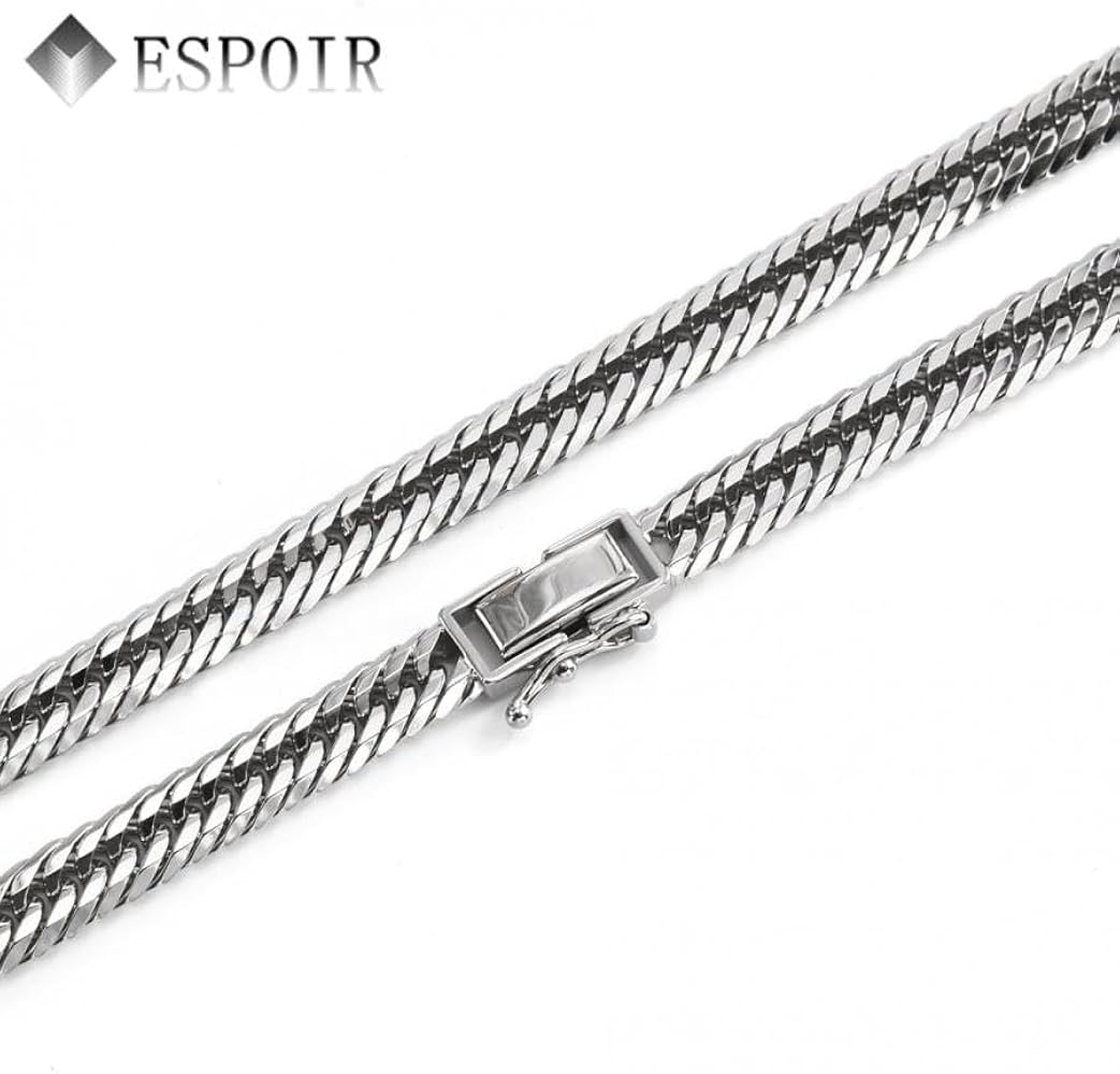 Amazon | [エスプワール] PT850 プラチナ850 喜平ネックレス 12面