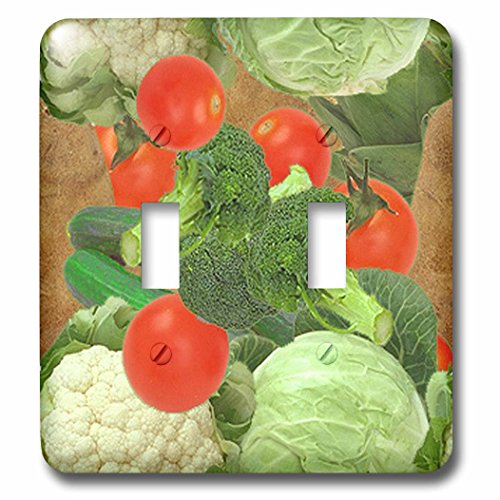 Interrupteur à bascule à double motif légumes pour double éclairage - 2