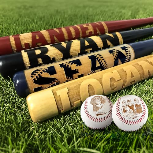 UIDMEN Mini mazza da baseball personalizzata, nome inciso personalizzato, racchetta in legno da 18 pollici, regalo per porta anelli, allenatore, giocatore, squadra softball, Little League, testimoni