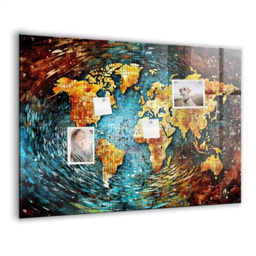 Tableau blanc magnétique en verre effaçable à sec 100x70cm école bureau