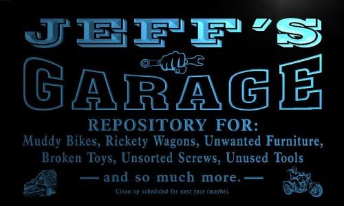 ADVPRO pp118-b Jeff's Garage Repair Shop Room Bar Beer Neon Light Sign