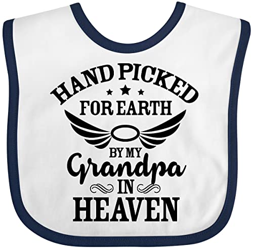 inktastic Handpicked for Earth By My Grandpa in Heaven Angel Wings Baby Bib