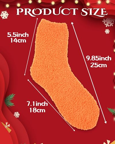 Image of Taiyin 80 Pairs Bulk Fuzzy Socks for Women Fluffy Slipper Warm Winter Socks Soft Thermal Cozy Indoor Outdoor Christmas Gifts