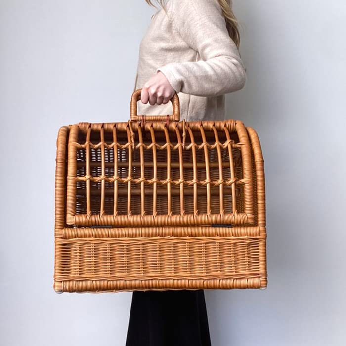 Amazon | ラタンペットキャリー Mサイズ(専用クッション付き