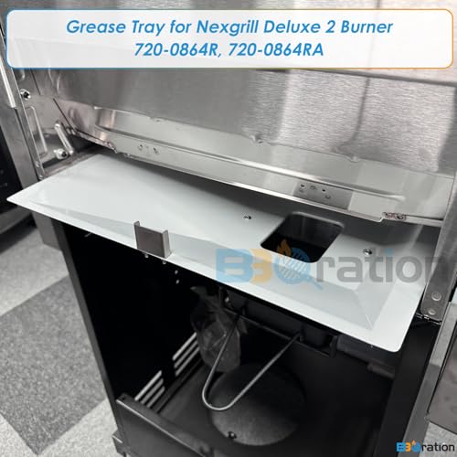 Image of Grease Tray with Catch Pan for Nexgrill 2-Burner Replacement Parts 720-0864R, 720-0864RA, Drip Pan for Nexgrill 2 Burner 720-0864RA Grease Tray Replacement