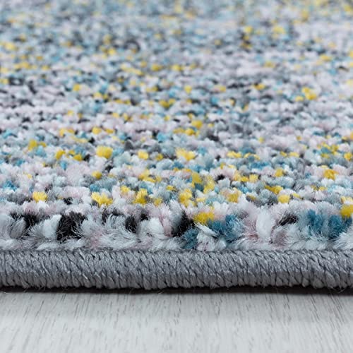 Tapis à motif marbré multicolore de haute qualité texturée en 80 x 150 cm - 5