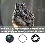 EF Lentille pour Canon 85mm f1.8 Foucs manuels (MF/EF Lens) Lens de portrait pour Canon EOS Rebelle T8i T7i T7 T6 T6s T6i T3i T2i SL3 SL2 90D 80D 77D 4000D,1DX 5D 6D Marquer II/III/IV etc. DLSR