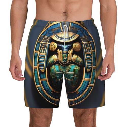 Short de bain pour homme décontracté été plage imprimé égyptien