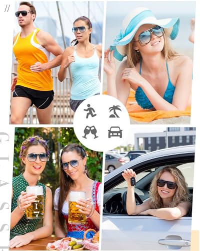 Image of Frienda 3 Pairs Retro Sunglasses for Men Oversized Men Shades Glasses Fashion Alloy Metal Gold Frame Polarized Sun Glasses