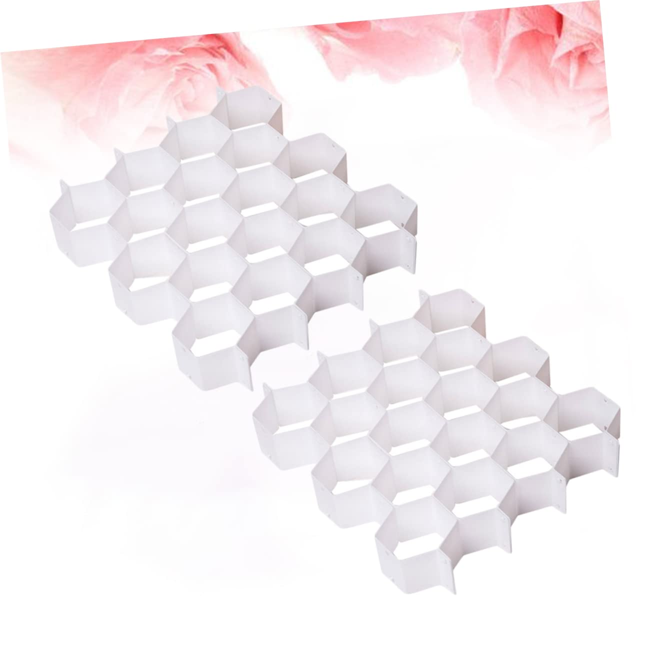 Alipis Divisore per Cassetto a Nido D'ape in Plastica, 4 Set | Bianco, per Calze e Leggings, Uso Domestico Sotto Letto, Struttura Componibile