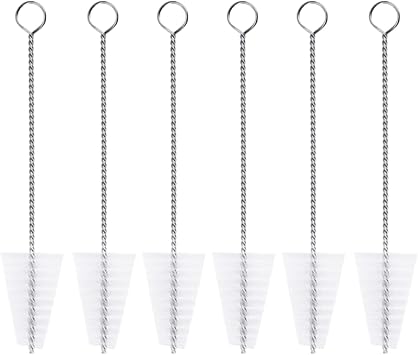 6 Pcs Icing Tip Cleaning Brush Cake Decorating Tip Cleaning Brush Pipe Tube Cleaner Brush Mini Nylon Brushes for Cleaning Small Parts