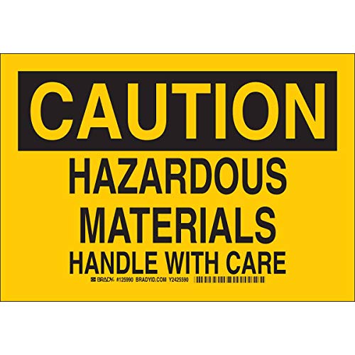Panneau rigide de sécurité Brady 125992 Hazardous Materials jaune et noir