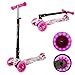 Kinder Roller Scooter 3 Räder Höhenverstellbarer Kinderroller mit LED Leuchträdern Rollen und Verstellbare Lenker für Kleinkinder, Mädchen oder Jungen ab 3 Jahren (Farbe 9)