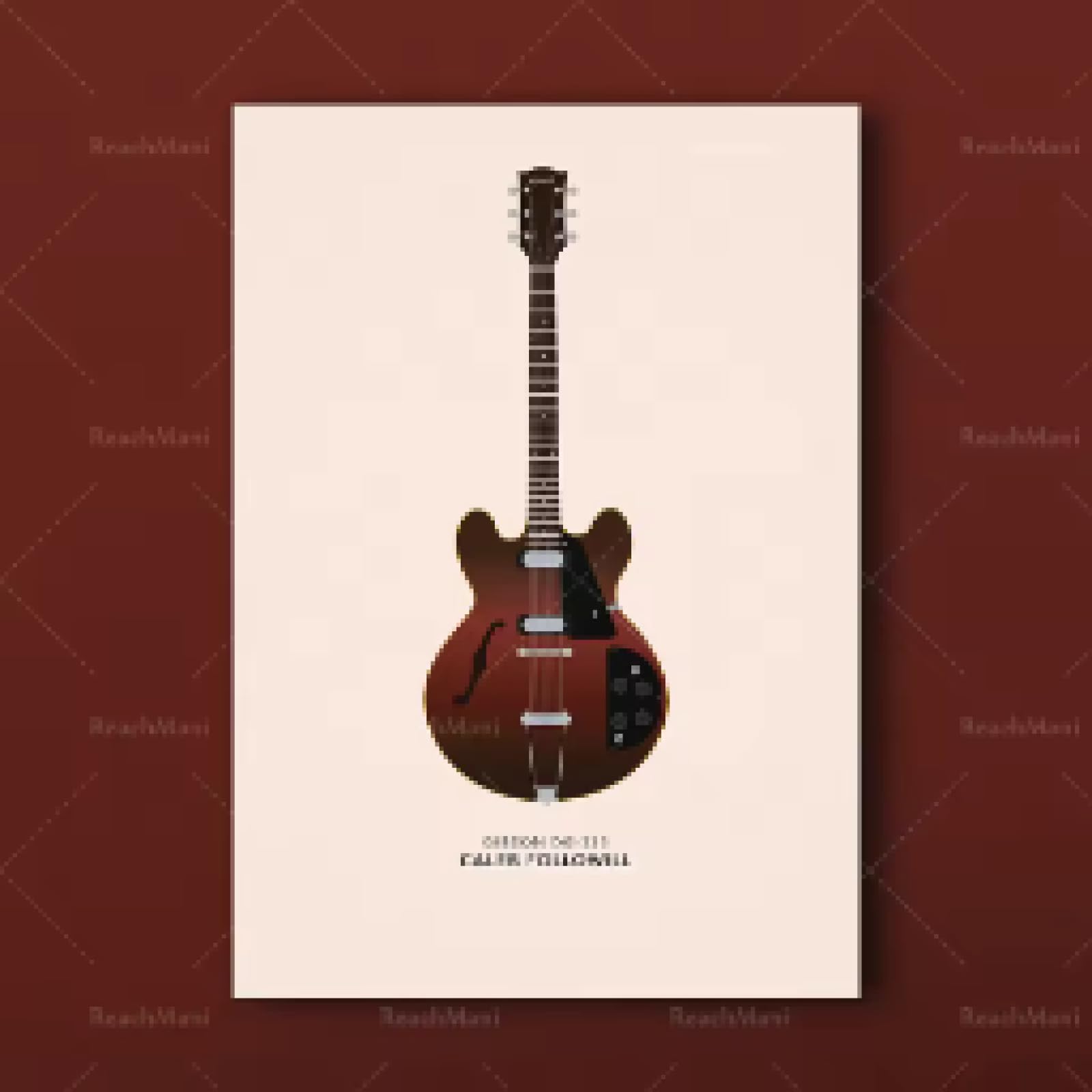 BMGKYAGL Poster musicali, stampe musicali, pop art, arte murale, arredamento per la casa, poster di chitarra con cornice 70x120cm