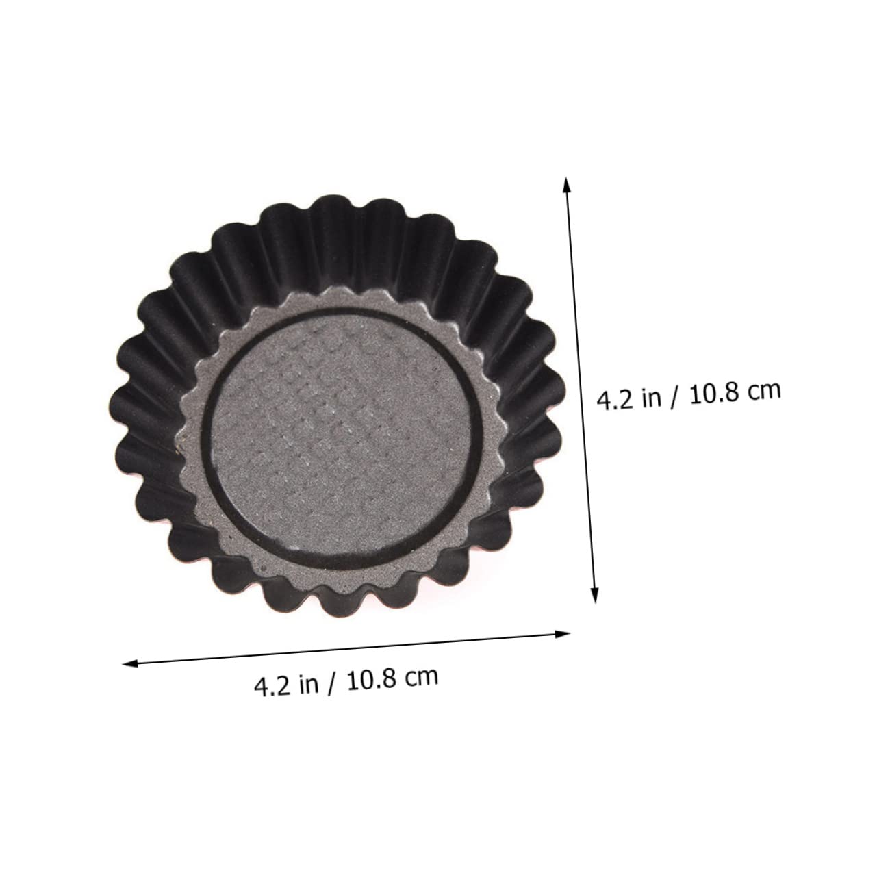Molde para Tartaletas de Huevo de 12 Piezas, Acero al Carbono Negro | Antiadherente, Conserva la Forma al Desmoldar, para Repostería y Cocción al Vapor