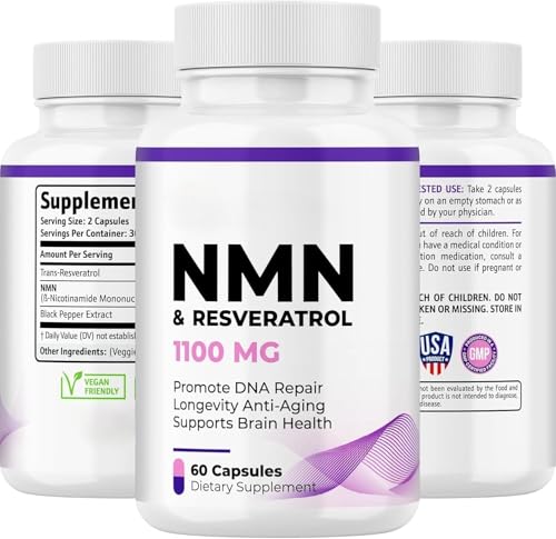Healthy Aging & Energy Support Capsules for Men and Women – 1100mg – 60 Vegan Caps