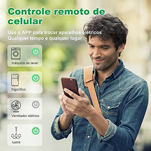 5 Pacote com Módulos de Automação Inteligente PIYU, 16A Mini Interruptor Inteligente WiFi para Autom