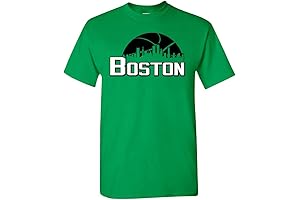 Xtreme Apparrel Men's Green Boston Skyline T-Shirt
