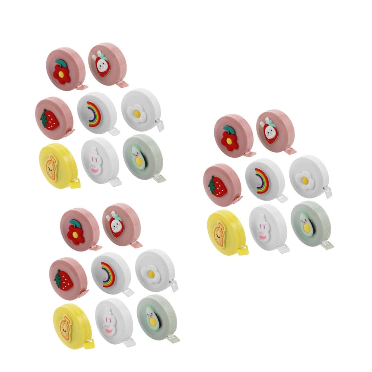 ARTIBETTER 3 Series Cinta Métrica Corporal Retráctil Para Flexible Y Portátil Con Botones Medición Precisa Para Costureras Y Manualidades 8 Piezas X 3