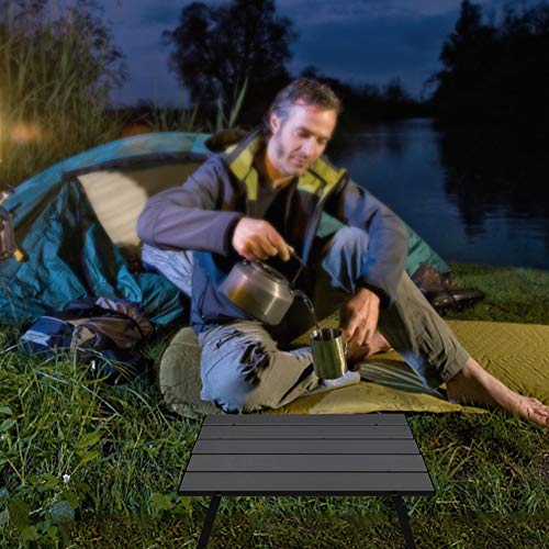 WERTAZ Folding Camping Table Portable Aluminium Beach Table Folding Mini Folding Picnic Table Light Compact for Camping Picnic Outdoor Travel Beach - Image 8