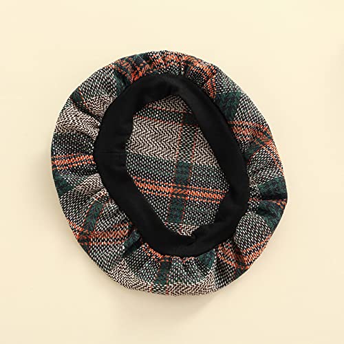 Wyoukid 1-6T Toddler Baby Girls Autumn Outfit Long Sleeve Shirt Tops+Plaid A-Line Skirt+Hat 3Pcs Spring Winter Clothing (Black, 2-3T) (Wyoukid-Baby-20) #TOP6