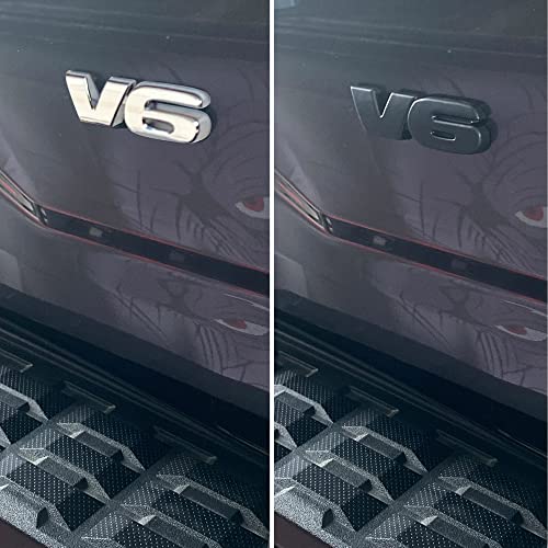 Image of Blackout Emblem Overlays 3Pcs Compatible with Tacoma 2016 2017 2018 2019 2020 2021 2022 2023 2024 2025 2026 ABS Plastic Badge Emblems Overlay 240921 with Strong Adhesive Matte Black