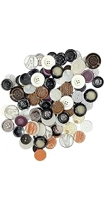 Aakriti Mixed Size & Color Buttons Lot for Crafts Sewing
