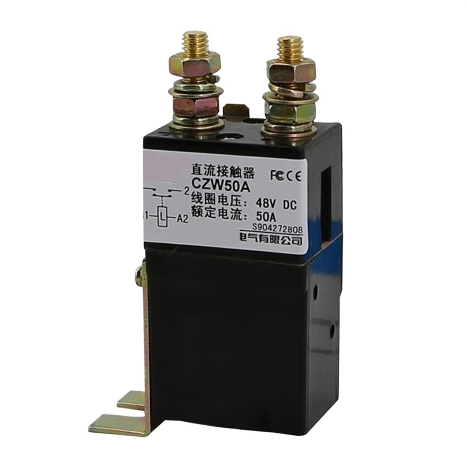 KNIUWMBMH 1pc DC Contactor CZW50A ZJW50A Power Relay 12V 24V 36V 48V 60V 72V 96V(Coli voltage 48VDC)
