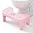 Recximi Pink Toilet Poop Stool Squat Adult, 6.7 Inch Squatting Potty for Adults & Kids, Plastic Bathroom Stool for Pooping, Non-Slip Toilet Foot Step, Easy to Wash, 1 Pack