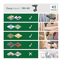 Bosch Akku Schlagbohrschrauber EasyImpact 18V-40 (2 Akku 2,0 Ah, 18 Volt System, im Koffer) – Ansicht 7