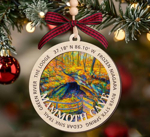 IrmaShops Mammoth Cave Wooden Ornament 2x4 Inch Keepsake