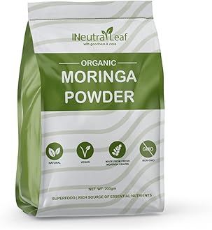 Organic Moringa Powder 200g | Boosts Immunity, Health And Helps To Get Slim | Multivitamin & Antioxidant | Good for Hair & Skin | Resealable Bag