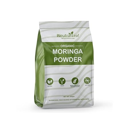 Neutra Leaf Organic Moringa Powder 200g | Immunity Booster| Improves Metabolism & Helps with Weight Loss| Natural Multivitamin| Antioxidant| Good for Hair & Skin| Protein Rich