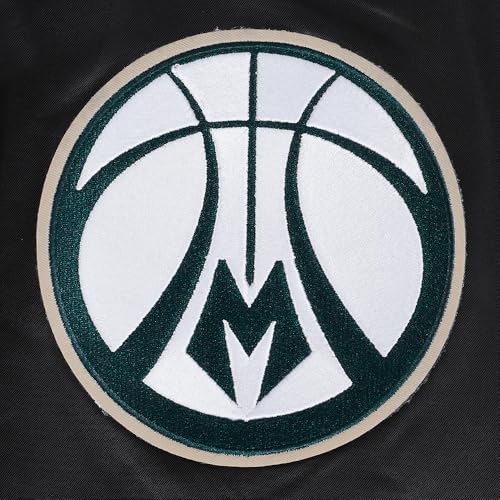 Pro Standard Mens NBA Milwaukee Bucks Mash Up Satin Jacket Black 2Xl - Image 6