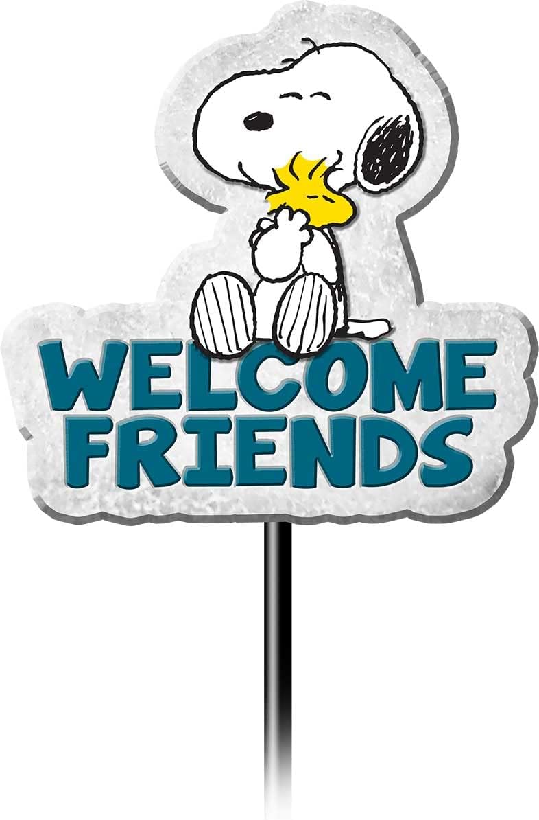 Spoontiques - Garden Décor - Garden Stake - Decorative Stake for Lawn and Yard - 24” High - Durable Weather Resistant Resin Sign for Home Decoration - Peanuts Garden Stake