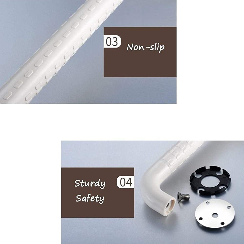 Pasamanos, apoyabrazos de Seguridad, Barra de Apoyo para baño y Ducha, pasamanos para Personas con discapacidad o Mayores, Antideslizantes, Ayuda para el baño/38 cm